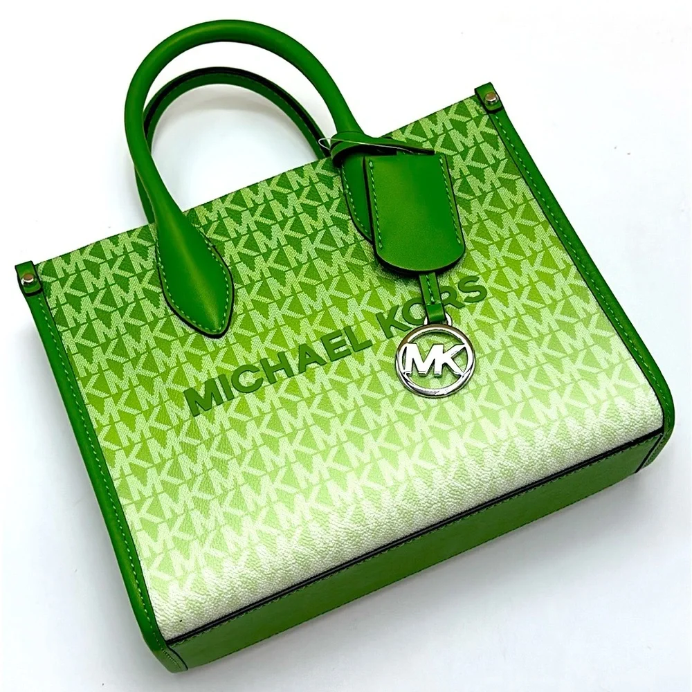 Michael Kors Green Patterned Handbag